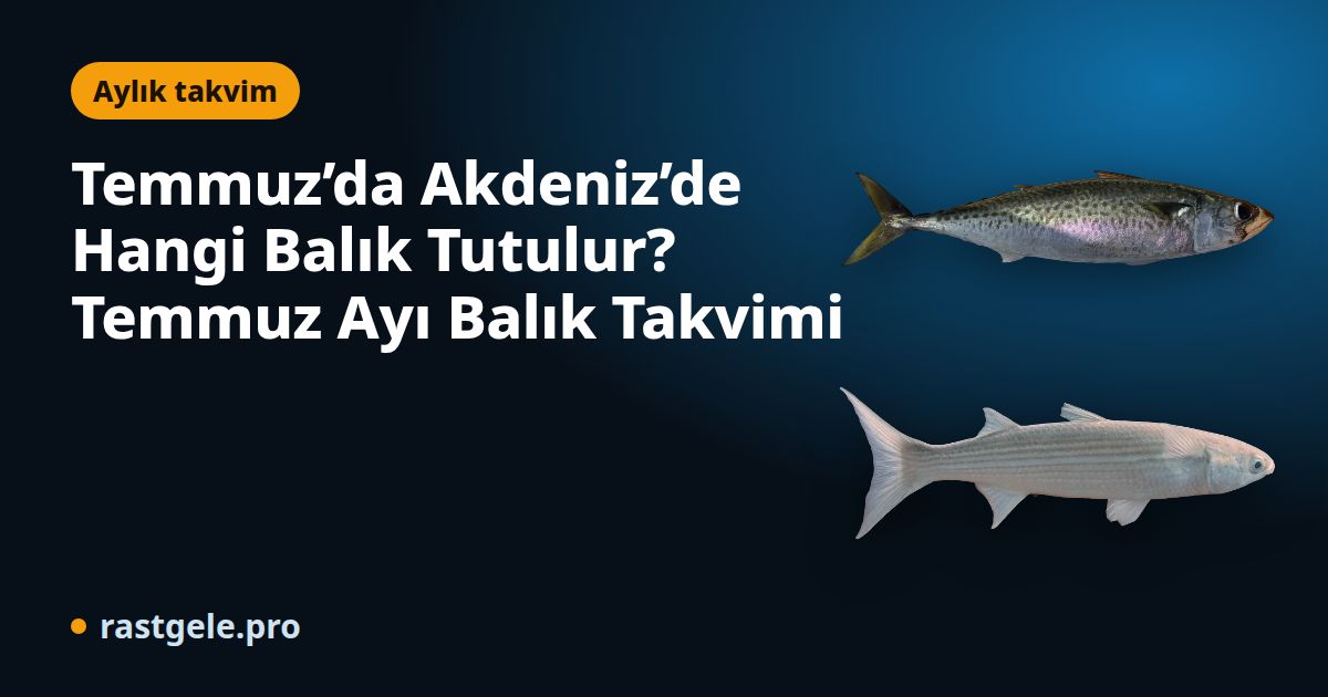 Temmuz’da Akdeniz’de Hangi Balık Tutulur? Temmuz Ayı Balık Takvimi